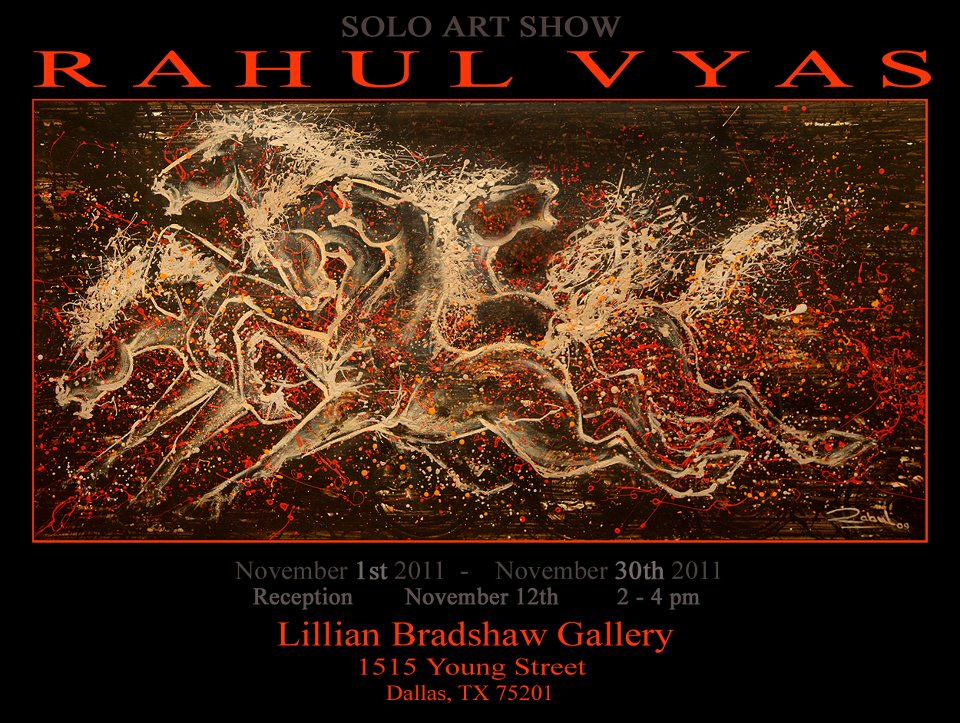 Rahul Vyas
                solo art show in Dallas TX
